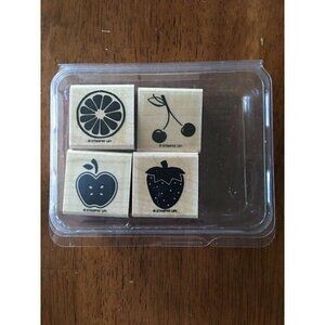 Stampin Up! Tart Tangy 4 Stamps Summer Fruits Strawberry Scrapbooking Cards